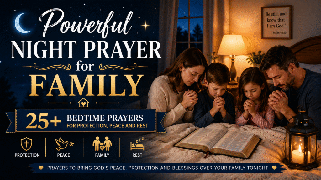 Powerful Night Prayer for Family: 25+ Bedtime Prayers for Protection, Peace and Rest 1 Powerful Night Prayer