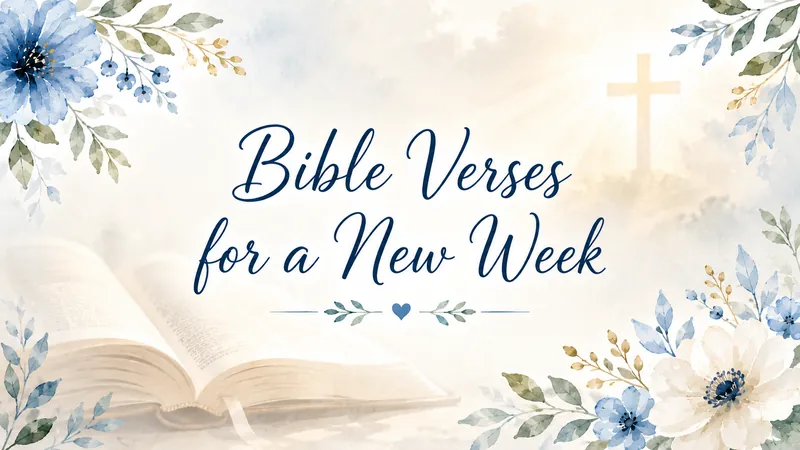 159 New Week Blessings to Welcome the Week with Faith 3 Bible verses for new week