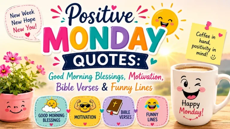 Positive monday and blessings quotes
