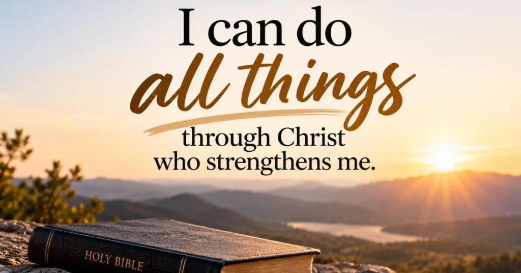 Philippians 4:13 inspirational Bible verse about strength